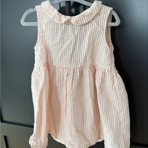 Pink Sleeveless sundress $ Blue and white striped midi dress - set of 2